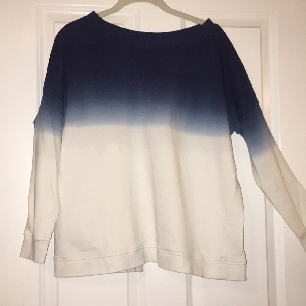 Ombré Open-Back Sweatshirt